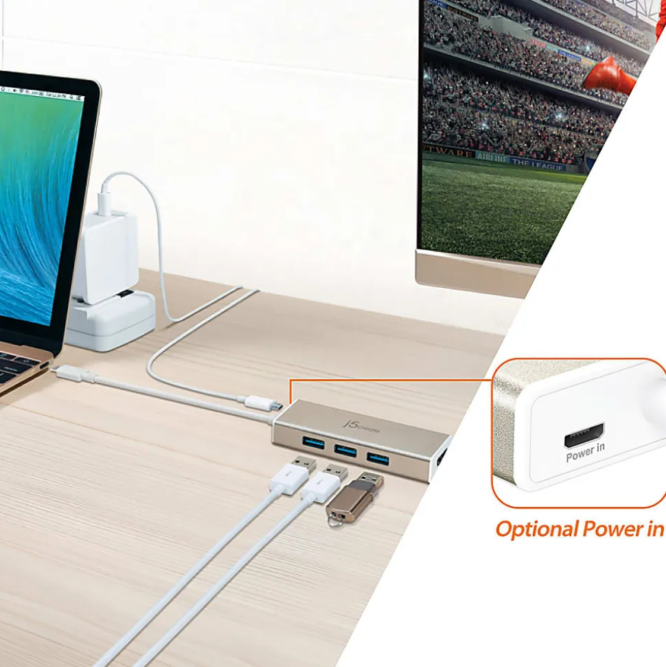 j5create USB-C 3-Port HUB, JCH347