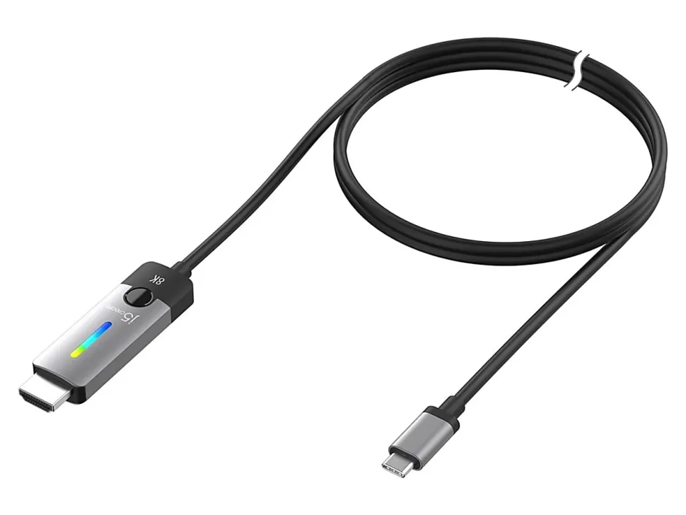 j5create USB-C to HDMI™ 2.1 8K Cable, Space Gray/Black, JCC157