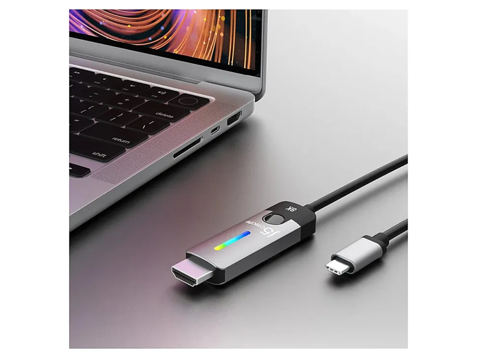 j5create USB-C to HDMI™ 2.1 8K Cable, Space Gray/Black, JCC157