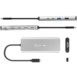 j5create USB4 Dual 4K Multi-Port Hub, Space Gray, JCD401