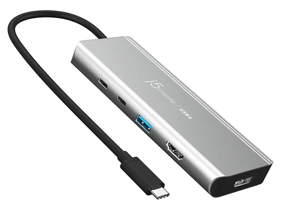 j5create USB4 Dual 4K Multi-Port Hub, Space Gray, JCD401