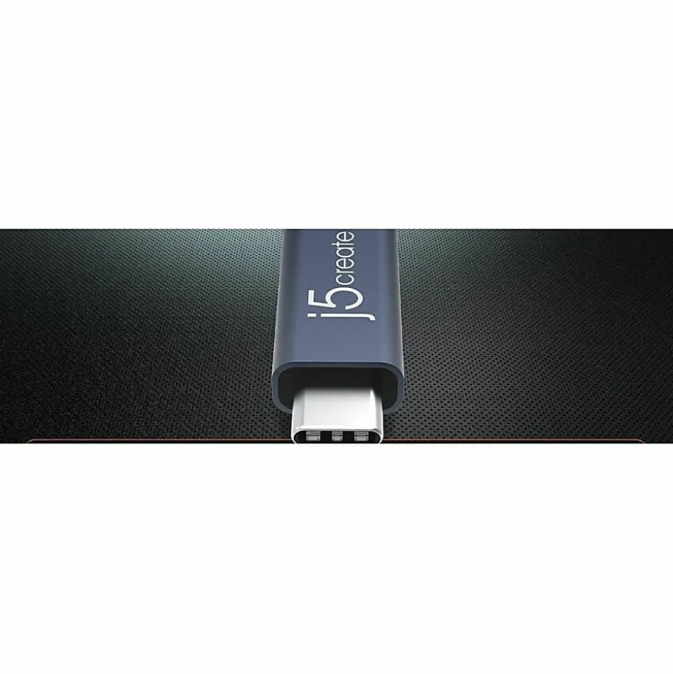 j5create USB 40Gbps 240W USB Type-C Cable, Black/Space Gray, JUC29L08
