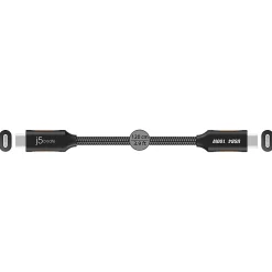 j5Create USB4 Gen 3 Full-Featured USB-C Braided Cable, 3.9', Black, JUCX27L12