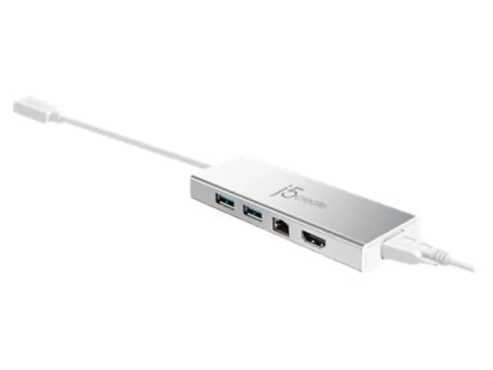 j5create USB 3.0 Mini Dock, Silver, JUD380