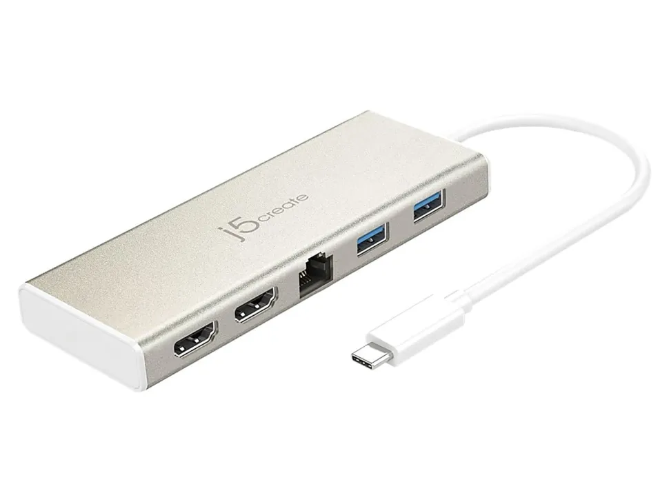 j5create® USB 3.1 Type-C Dual HDMI™ Dock, Silver, 7.8, JCD381