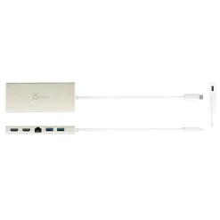 j5create® USB 3.1 Type-C Dual HDMI™ Dock, Silver, 7.8, JCD381