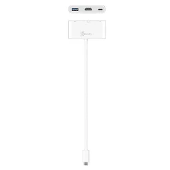 j5create USB Type-C HDMI™ USB 3.0 Adapter With Power Delivery, White, JCA379