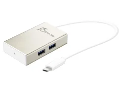 j5create USB Type-C 4-Port Hub, Silver, JCH343