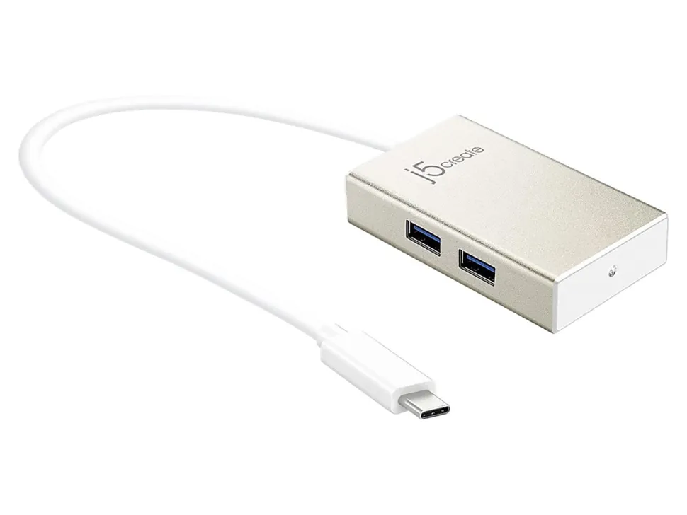 j5create USB Type-C 4-Port Hub, Silver, JCH343