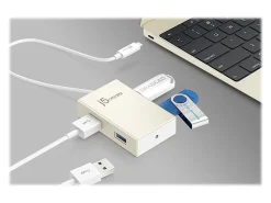 j5create USB Type-C 4-Port Hub, Silver, JCH343