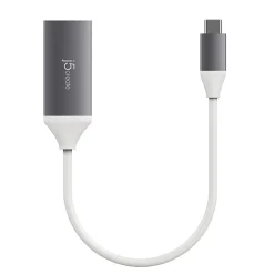j5create USB Type-C-To-4K HDMI Adapter, 7.87", Gray, JCA153G