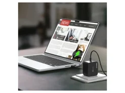 j5create 67W GaN PD USB-C Mini Charger With 4.5mm DC Converter, Black, JUP1565