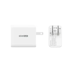 j5create 65W GaN USB-C 3-Port Charger, White, JUP3365