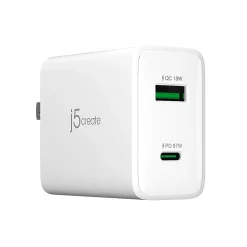 j5create 67W GaN USB-C 2-Port Charger, White, JUP2367