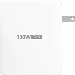 j5Create 130W GaN USB C 4 Port Charger, White/Gray, JUP43130