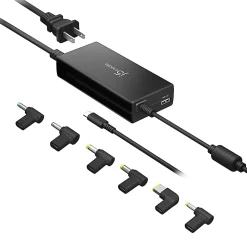 j5create 100W PD USB-C Super Charger With 6 DC Connectors, Black, JUP2290DC