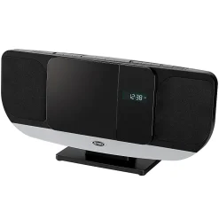 JENSEN Bluetooth® JBS-215 Wall-Mountable Music System With CD Player And FM Radio, 9.1"H x 19.6"W x 4.9"D, Black