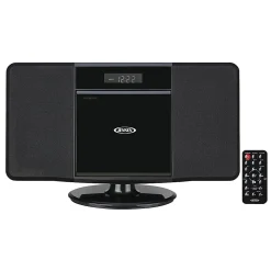 JENSEN Bluetooth JBS-300 Wall-Mountable Music System With CD Player And AM/FM Radio, 9.33