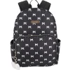 Jessica Simpson Women’s Travel Backpack With 16" Laptop Pocket, Black/White Bows, Total Qty 1