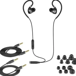 JLab Audio Fit 2.0 Sport Earbuds, Black
