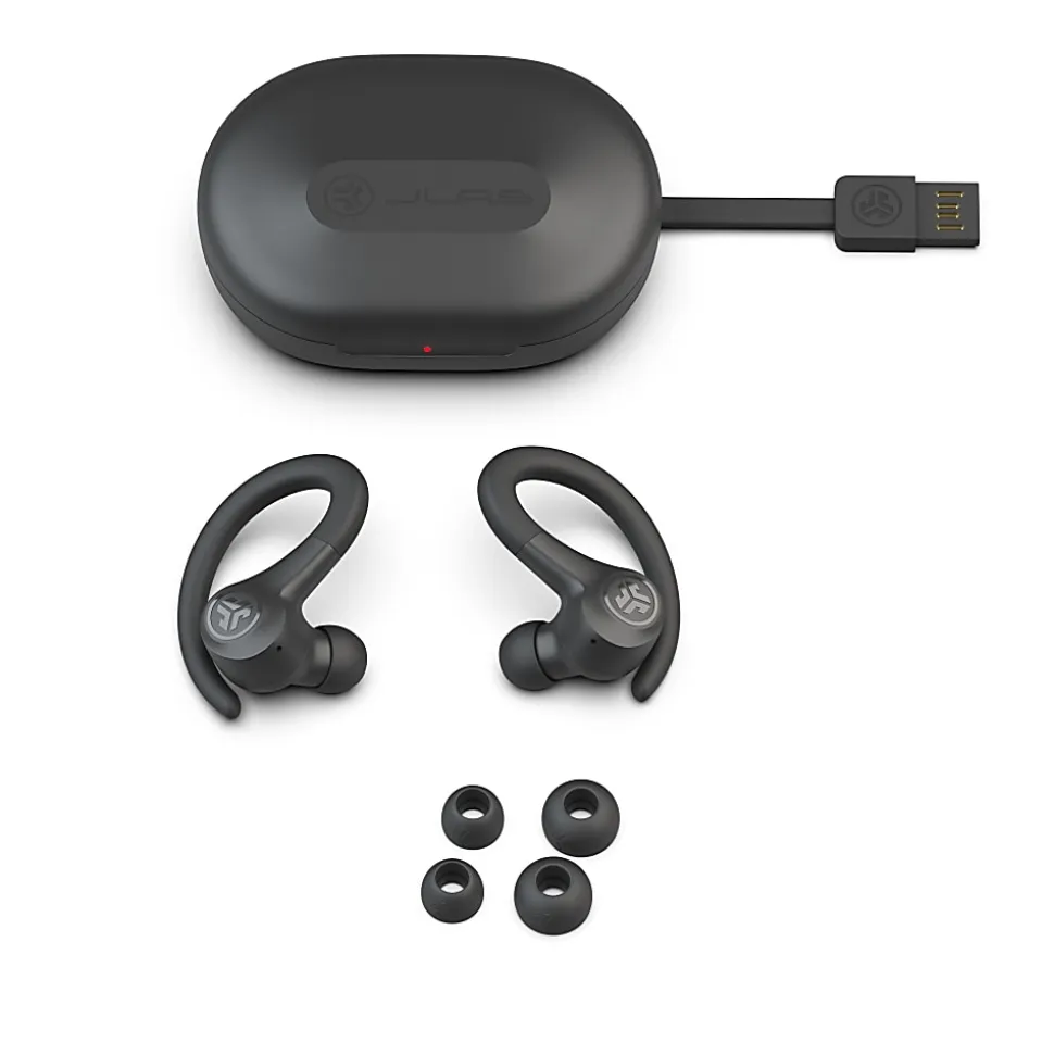 JLab Audio Go Air Sport True Wireless Earbuds With Microphone, Graphite