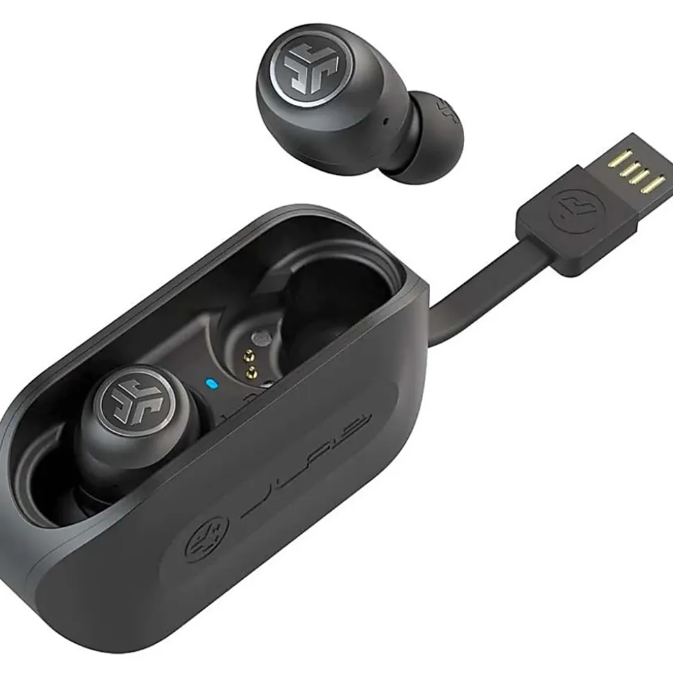 JLab® Audio GO Air True Wireless Bluetooth® Earbuds, Black, EBGOAIRRBLK82