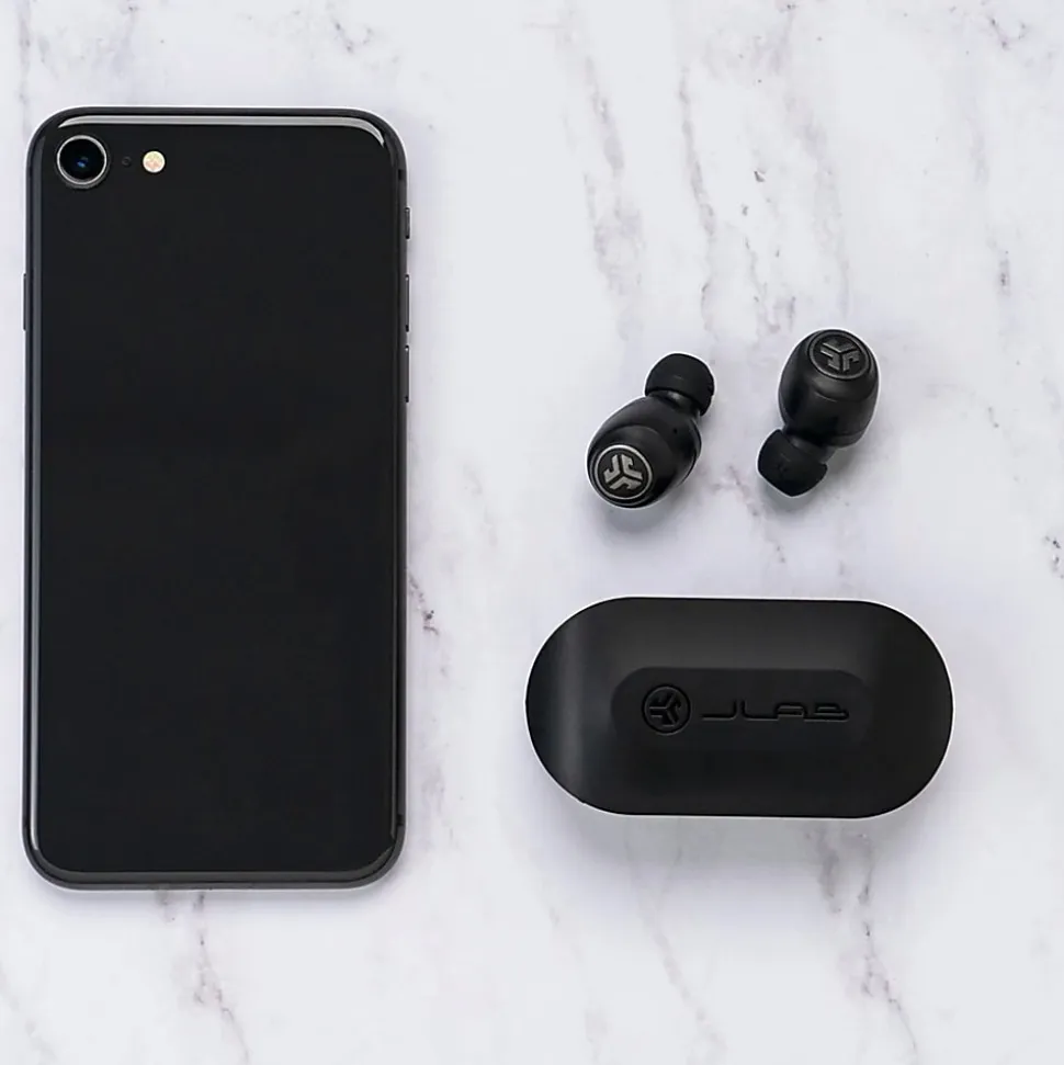 JLab® Audio GO Air True Wireless Bluetooth® Earbuds, Black, EBGOAIRRBLK82