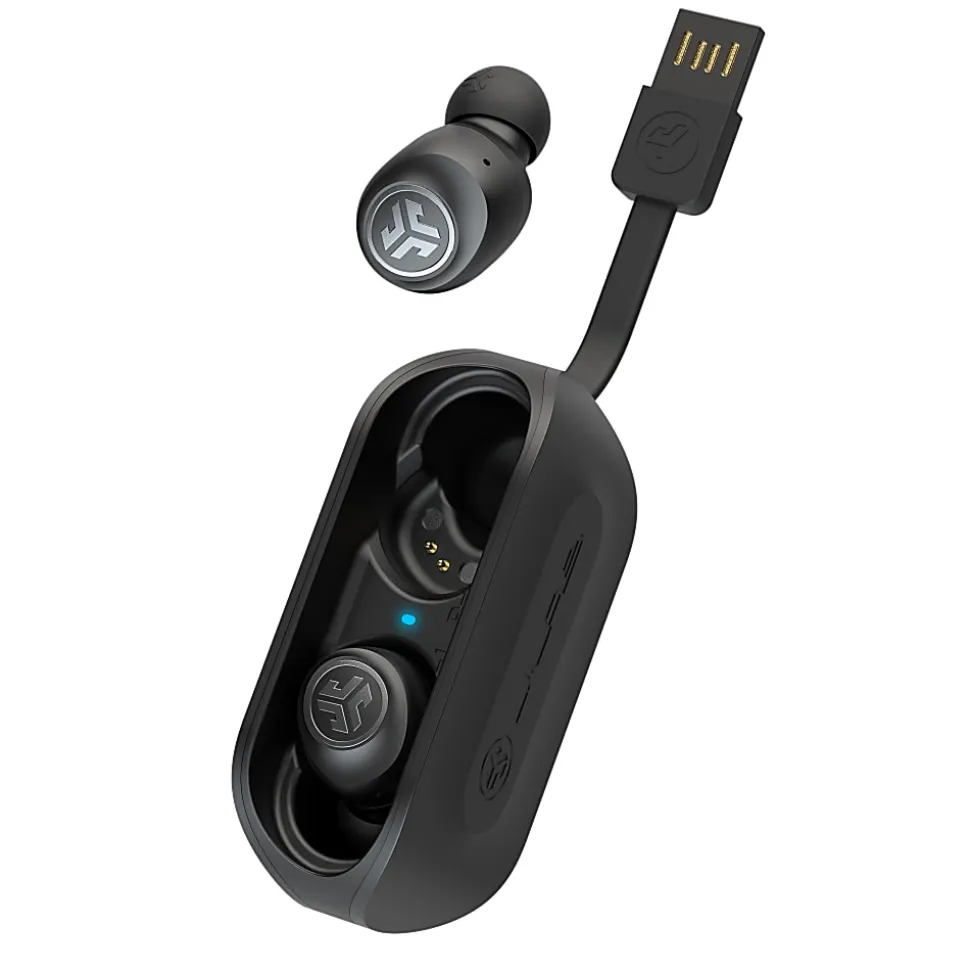 JLab® Audio GO Air True Wireless Bluetooth® Earbuds, Black, EBGOAIRRBLK82