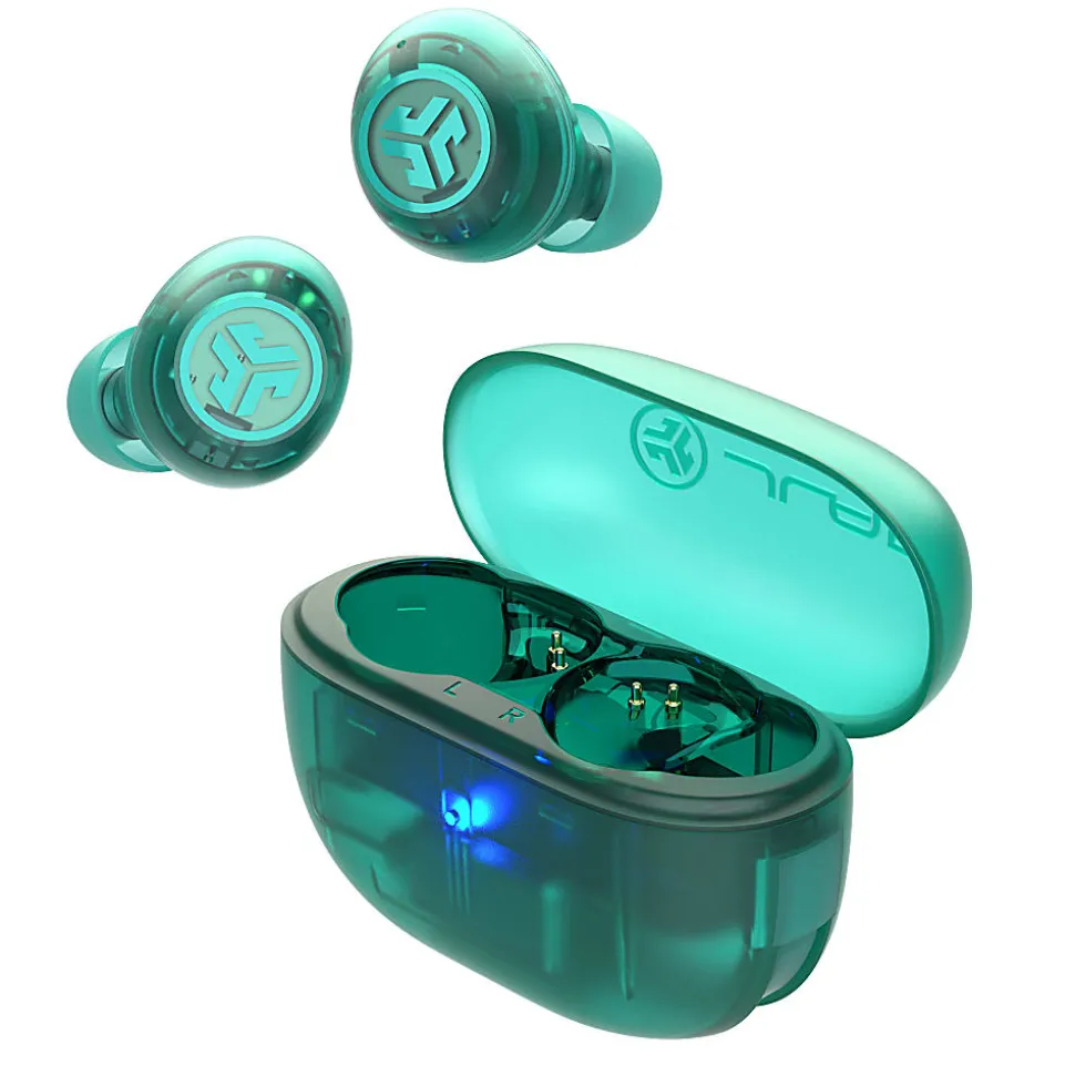 JLab Audio Go Pop ANC True Wireless Earbuds, Translucent Teal