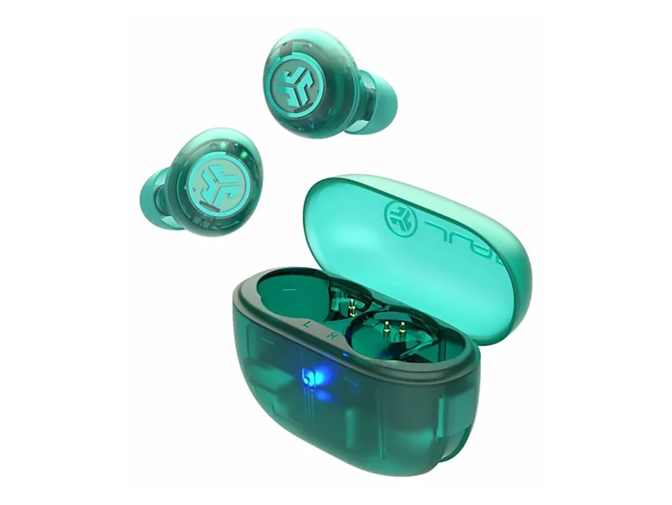 JLab Audio Go Pop ANC True Wireless Earbuds, Translucent Teal