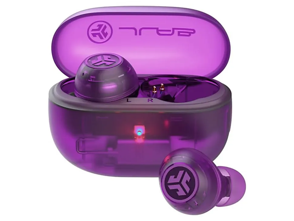 JLab Audio Go Pop ANC True Wireless Earbuds, Translucent Purple