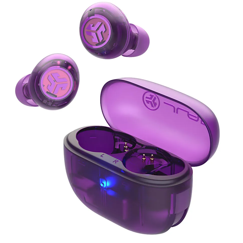 JLab Audio Go Pop ANC True Wireless Earbuds, Translucent Purple