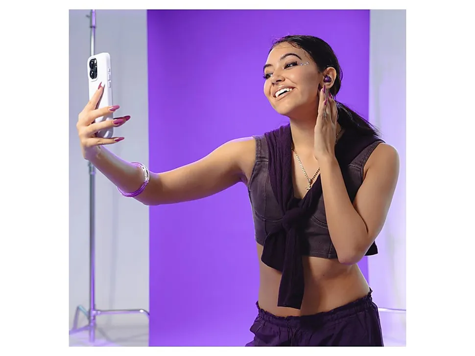 JLab Audio Go Pop ANC True Wireless Earbuds, Translucent Purple