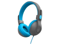 JLab Audio JBuddies Studio 2 On-Ear Headphones, Gray/Blue, HKSTU2GRYBLU122