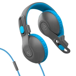 JLab Audio JBuddies Studio 2 On-Ear Headphones, Gray/Blue, HKSTU2GRYBLU122