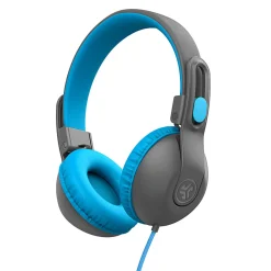 JLab Audio JBuddies Studio 2 On-Ear Headphones, Gray/Blue, HKSTU2GRYBLU122