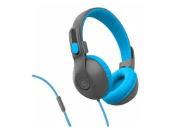 JLab Audio JBuddies Studio 2 On-Ear Headphones, Gray/Blue, HKSTU2GRYBLU122