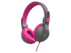 JLab Audio JBuddies Studio 2 On-Ear Headphones, Gray/Pink, HKSTU2RGRYPNK122
