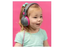 JLab Audio JBuddies Studio 2 On-Ear Headphones, Gray/Pink, HKSTU2RGRYPNK122