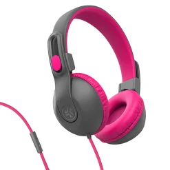 JLab Audio JBuddies Studio 2 On-Ear Headphones, Gray/Pink, HKSTU2RGRYPNK122