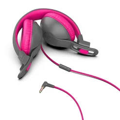 JLab Audio JBuddies Studio 2 On-Ear Headphones, Gray/Pink, HKSTU2RGRYPNK122