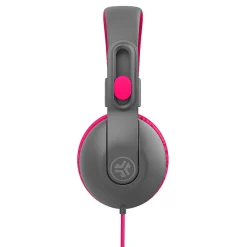 JLab Audio JBuddies Studio 2 On-Ear Headphones, Gray/Pink, HKSTU2RGRYPNK122