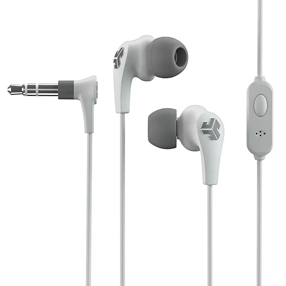 JLab Audio JBuds Pro Wired Earbuds, White, EPRORWHTGRY123