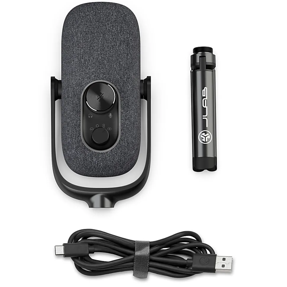 JLab Audio JBUDS TALK USB Microphone, 5.3", Black