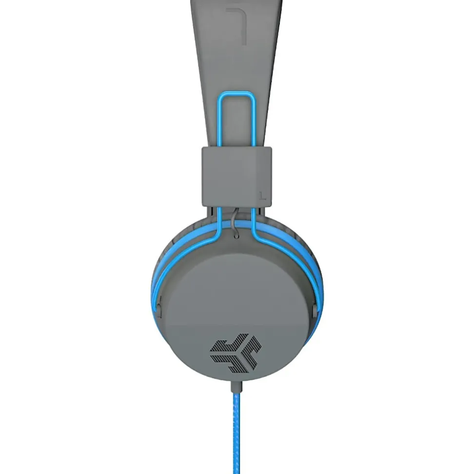 JLab Audio Kids' JBuddies Studio Over-The-Ear Headphones, Gray/Blue, JKSTUDIO GRYBLU BX