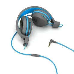 JLab Audio Kids' JBuddies Studio Over-The-Ear Headphones, Gray/Blue, JKSTUDIO GRYBLU BX