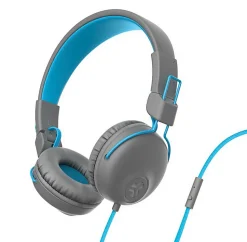 JLab® Audio Studio On-Ear Headphones, Gray/Blue, HASTUDIORGRYBLU4