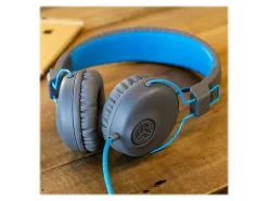 JLab® Audio Studio On-Ear Headphones, Gray/Blue, HASTUDIORGRYBLU4