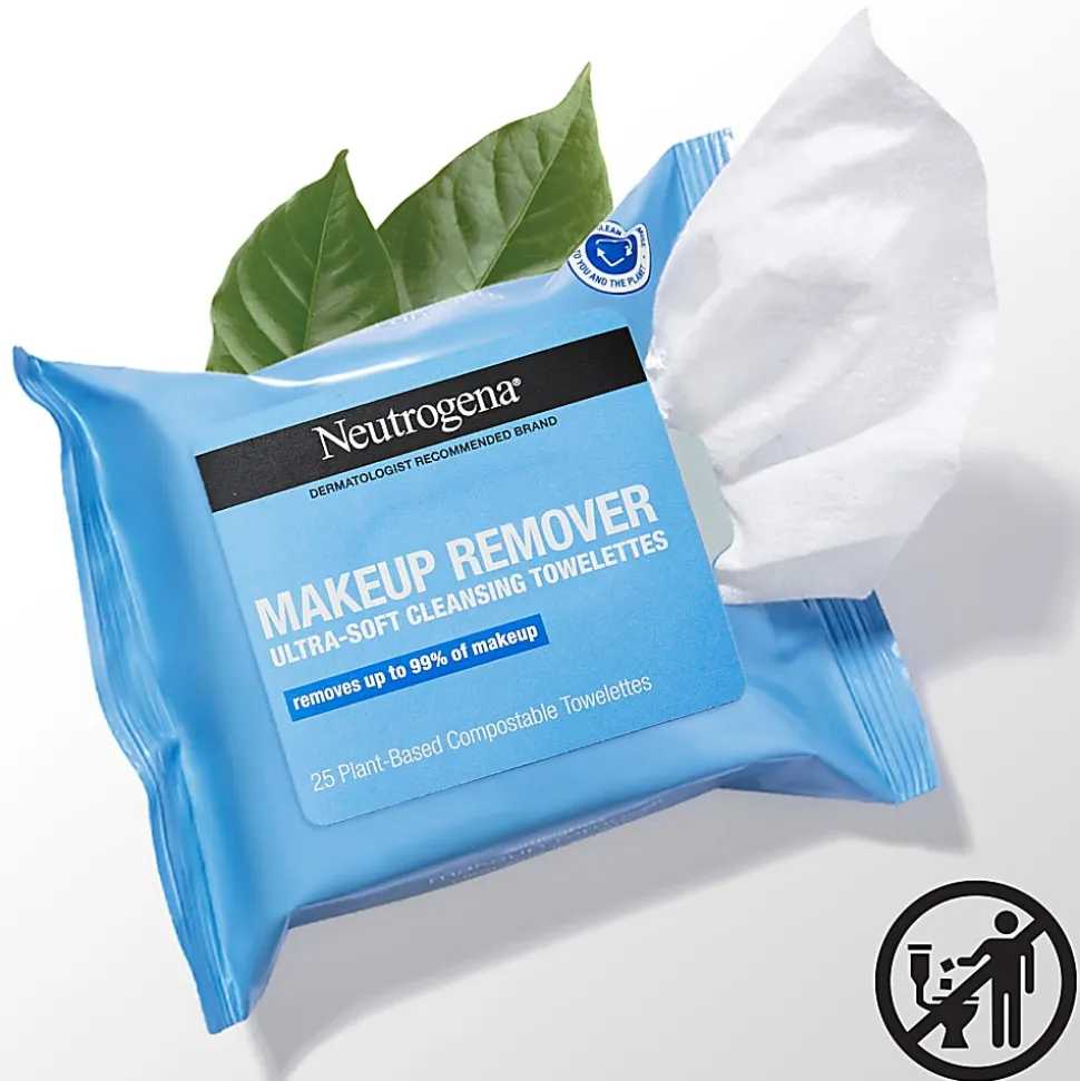 Johnson & Johnson Neutrogena Makeup Remover Cleansing Face Wipes, Pack Of 25 Wipes