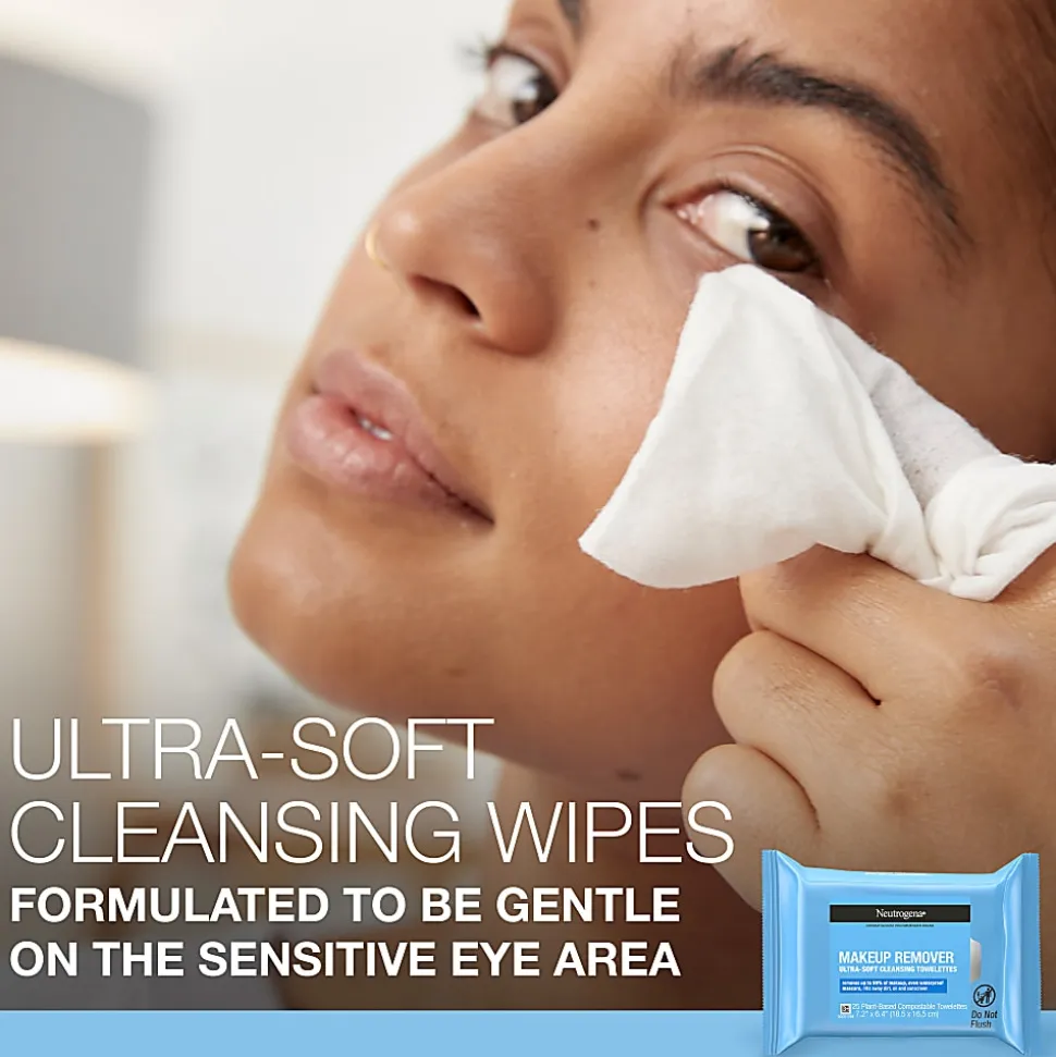 Johnson & Johnson Neutrogena Makeup Remover Cleansing Face Wipes, Pack Of 25 Wipes